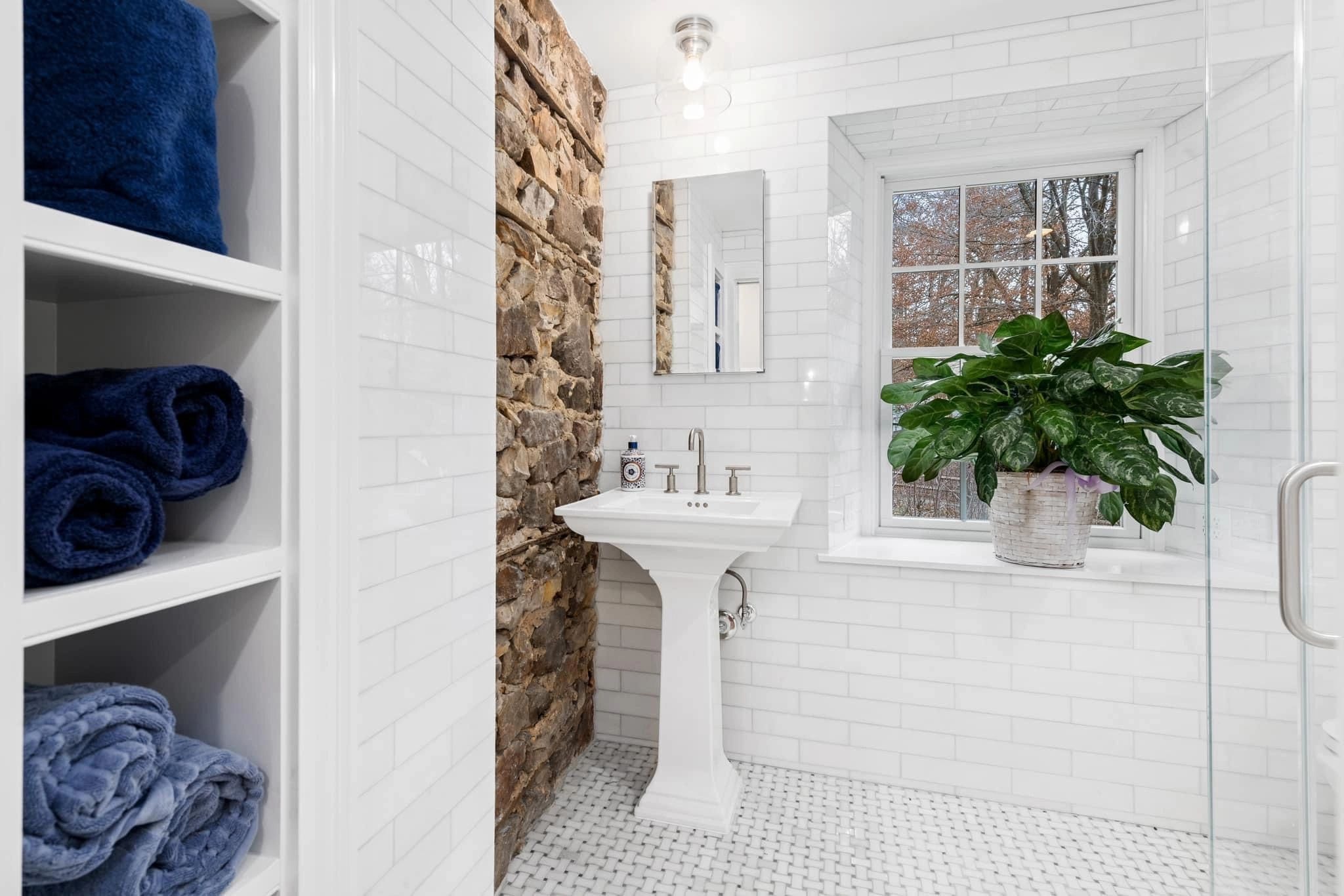 MCS Custom Tile — bathroom with white subway tile